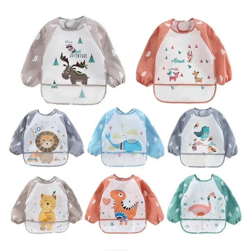 Bib Long Sleeve - ผ้ากันเปื้อนเด็กกันน้ำ vvocci ผ้ากันเปื้อนเด็กแขนยาว ผ้าพันคอ ผ้ากันเปื้อนเด็กอ่อน ผ้าเช็ดน้ำลาย