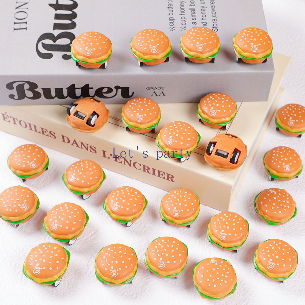 Baby Food Game - 15 ชิ้นมินิน่ารัก 3D Burger ดึงกลับรถยนต์ของเล่นสําหรับเด็กวันเกิด Party