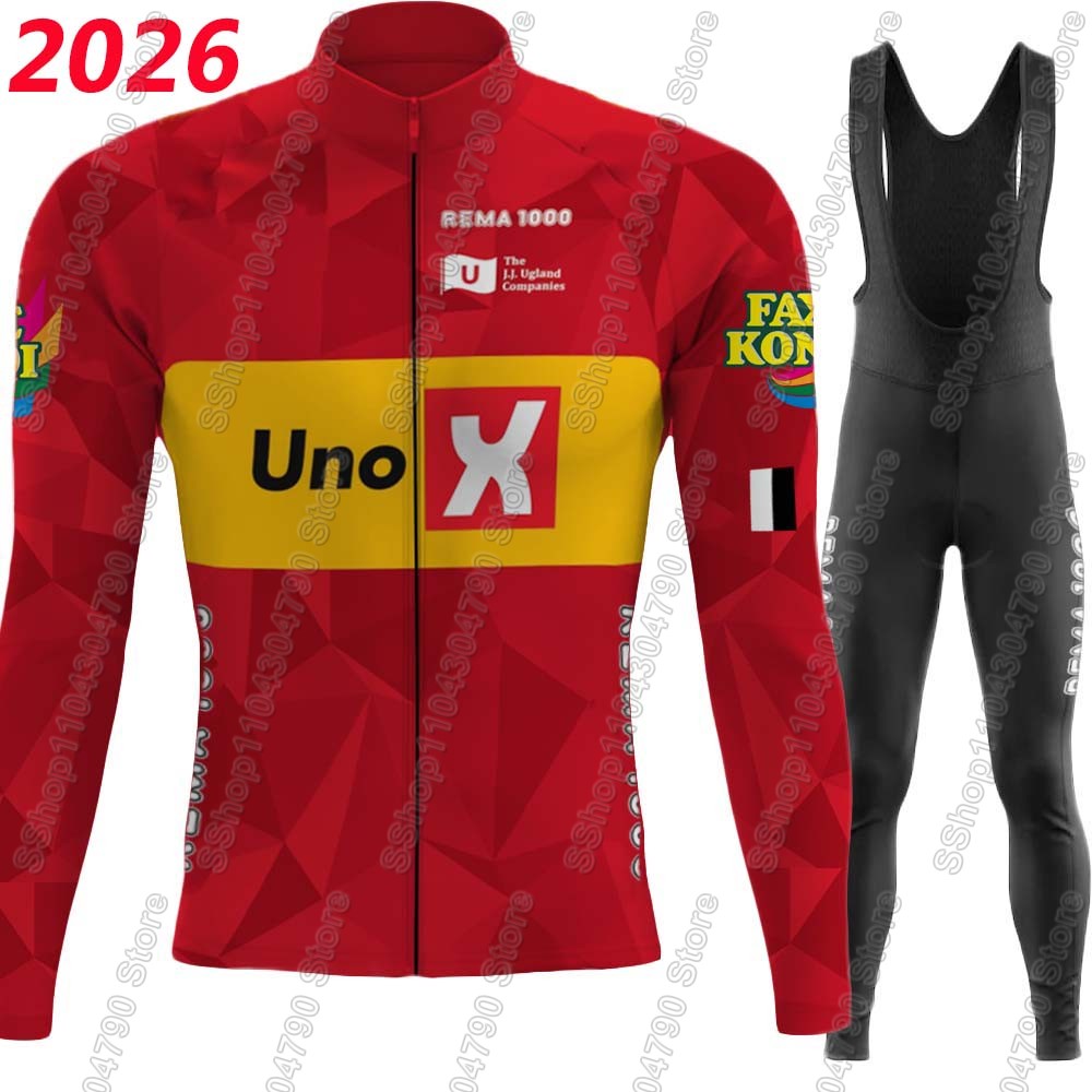 Bib Long Sleeve - ชุดเสื้อเจอร์ซีย์ปั่นจักรยานแขนยาว Uno X Pro team 2026