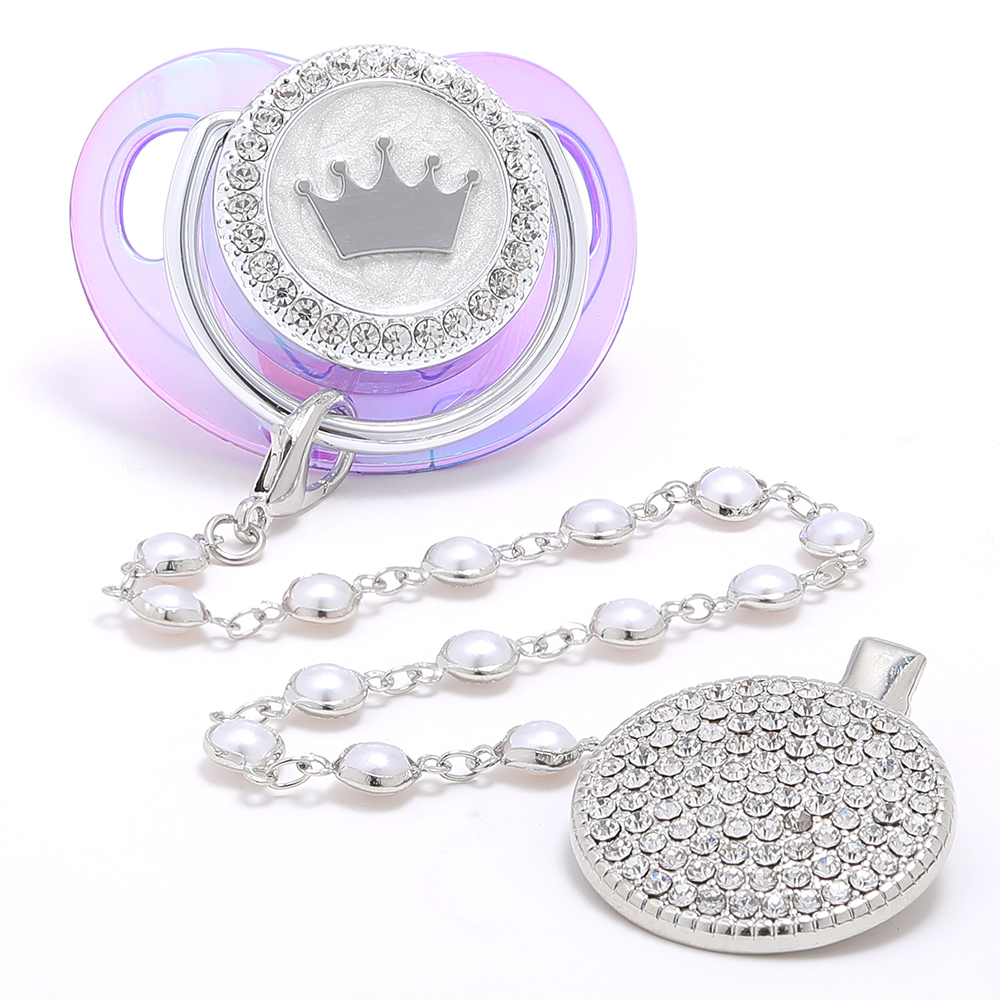 Baby Food For 7 Month Old - Baby Pacifier ลูกปัดหรูหรา Crown Bling ทารกแรกเกิดทารกซิลิโคนเกรดอาหาร