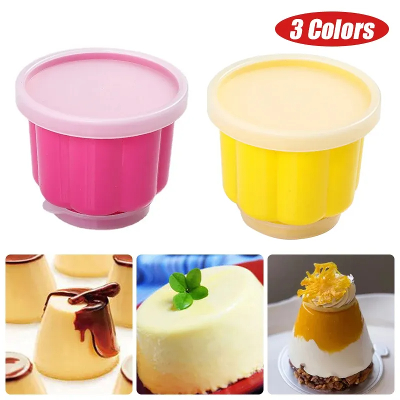 Baby Food Dessert - แม่พิมพ์เค้กพุดดิ้งพร้อมฝาปิด DIY อาหารเด็กเยลลี่และพุดดิ้ง Bakeware สําหรับการอบที่บ้านและทําขนมหวานพร้อมฝาปิดสด