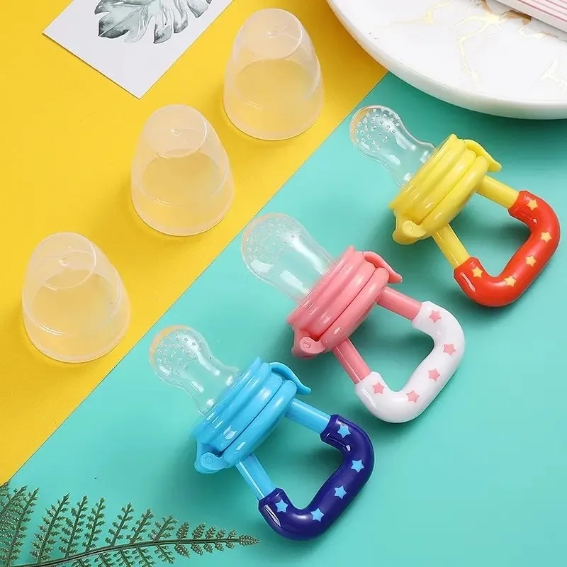 Baby Food For 7 Month Old - 3ชิ้นซิลิโคนสำหรับกัดเล่นผักและผลไม้อาหารเสริมให้อาหารเด็กทารกบนโต๊ะอาหาร