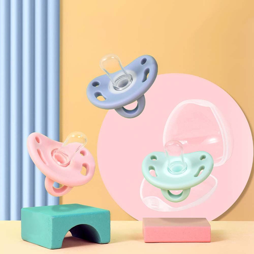 Baby Food For 7 Month Old - น่ารักซิลิโคนเด็กของขวัญรอบหัวกล่องเก็บจุกนมหลอกทารก Sleep หัวนมการ์ตูนเด็ก Pacifier