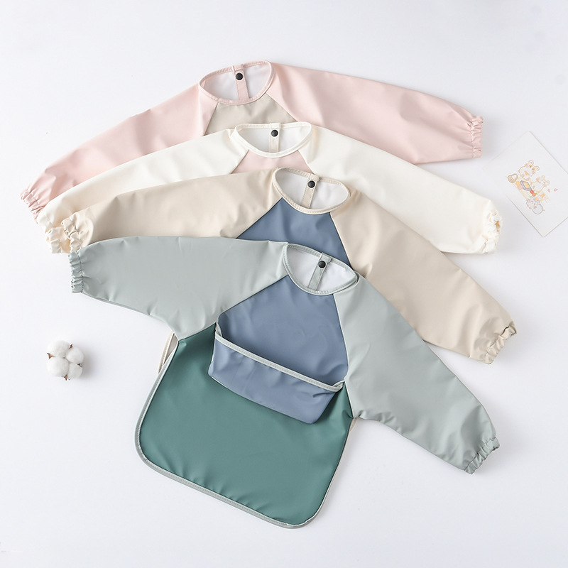 เด็กทารกแขนยาว PU Bibs เด็กศิล - Bib Long Sleeve บทวิจารณ์และราคา