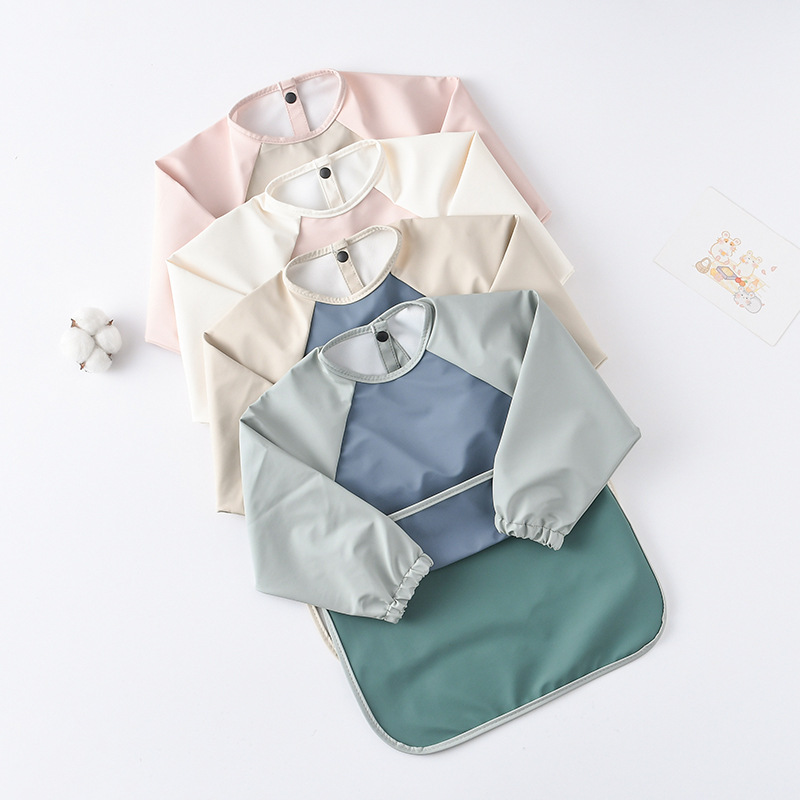 เด็กทารกแขนยาว PU Bibs เด็กศิล - Bib Long Sleeve บทวิจารณ์และราคา