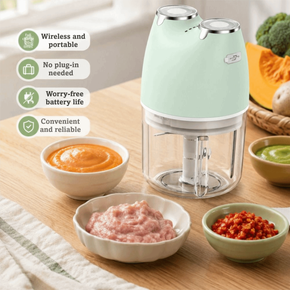 เครื่องสับกระเทียมแบบชาร์จ USB - Baby Food Chopper บทวิจารณ์และราคา