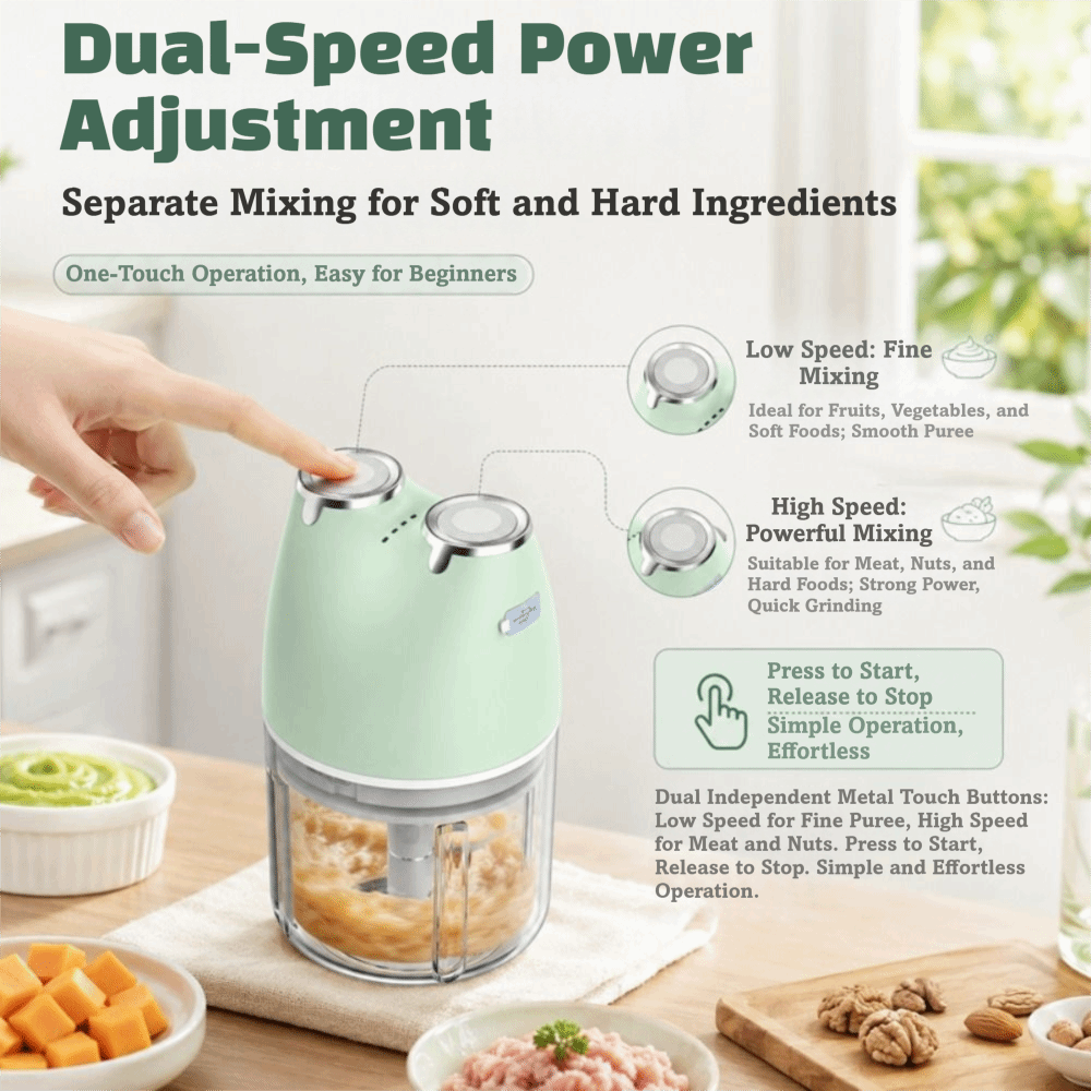 เครื่องสับกระเทียมแบบชาร์จ USB - Baby Food Chopper บทวิจารณ์และราคา