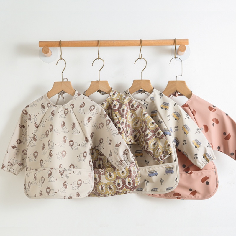ผ้ากันเปื้อน PU แบบกลับด้านได้ - Bib Long Sleeve บทวิจารณ์และราคา