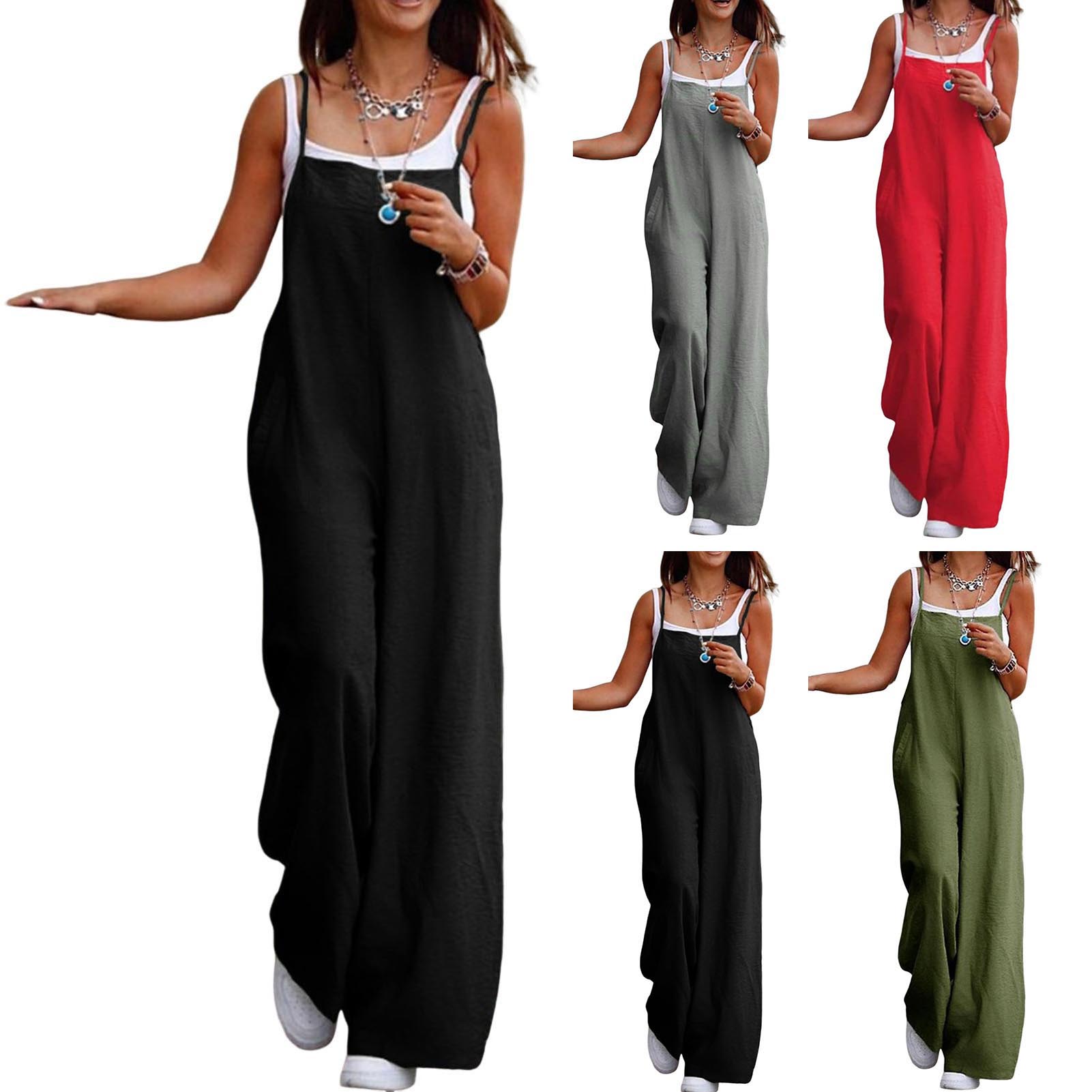 Casual หลวม Jumpsuit ผู้หญิงสป - Bib Long Sleeve บทวิจารณ์และราคา