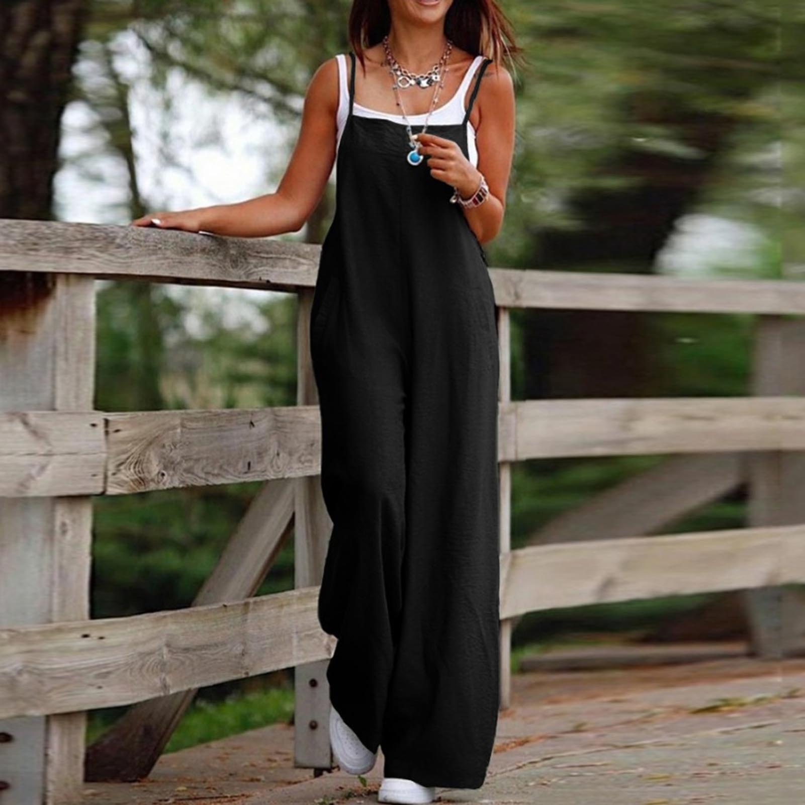 Casual หลวม Jumpsuit ผู้หญิงสป - Bib Long Sleeve บทวิจารณ์และราคา