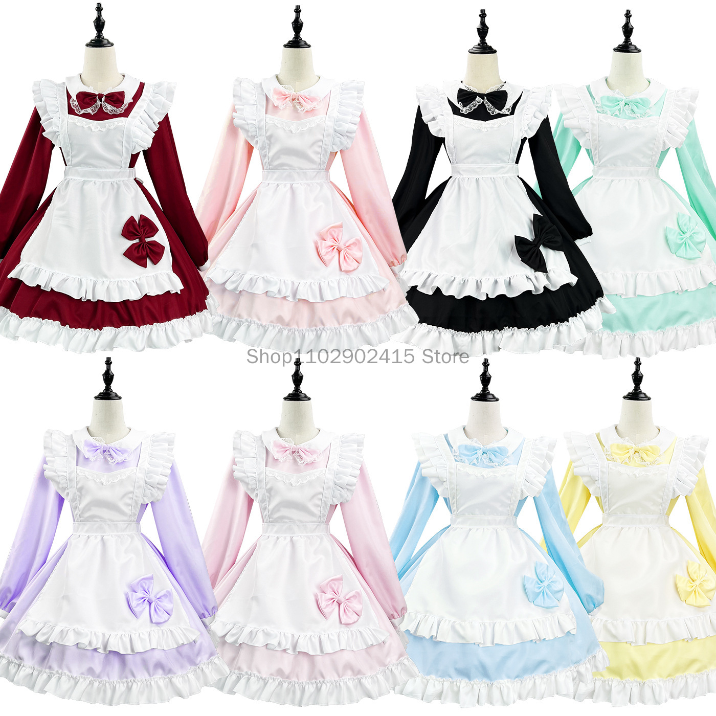 ชุดคอสเพลย์สาวเสิร์ฟแบบคลาสสิก - Bib Long Sleeve บทวิจารณ์และราคา