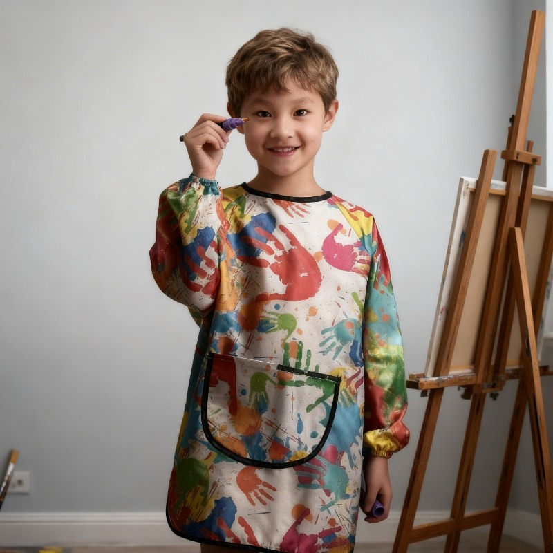 เสื้อกันเปื้อนกันน้ำสำหรับเด็ก - Bib Long Sleeve บทวิจารณ์และราคา