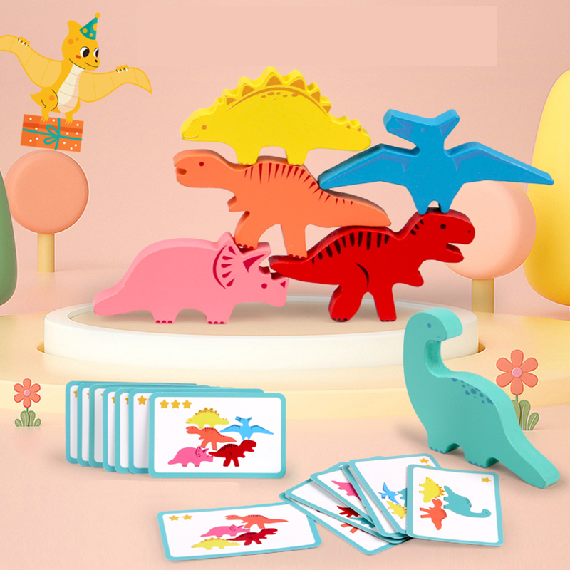 ไม้บล็อกของเล่นเด็กสัตว์ไดโนเส - Baby Food Game บทวิจารณ์และราคา