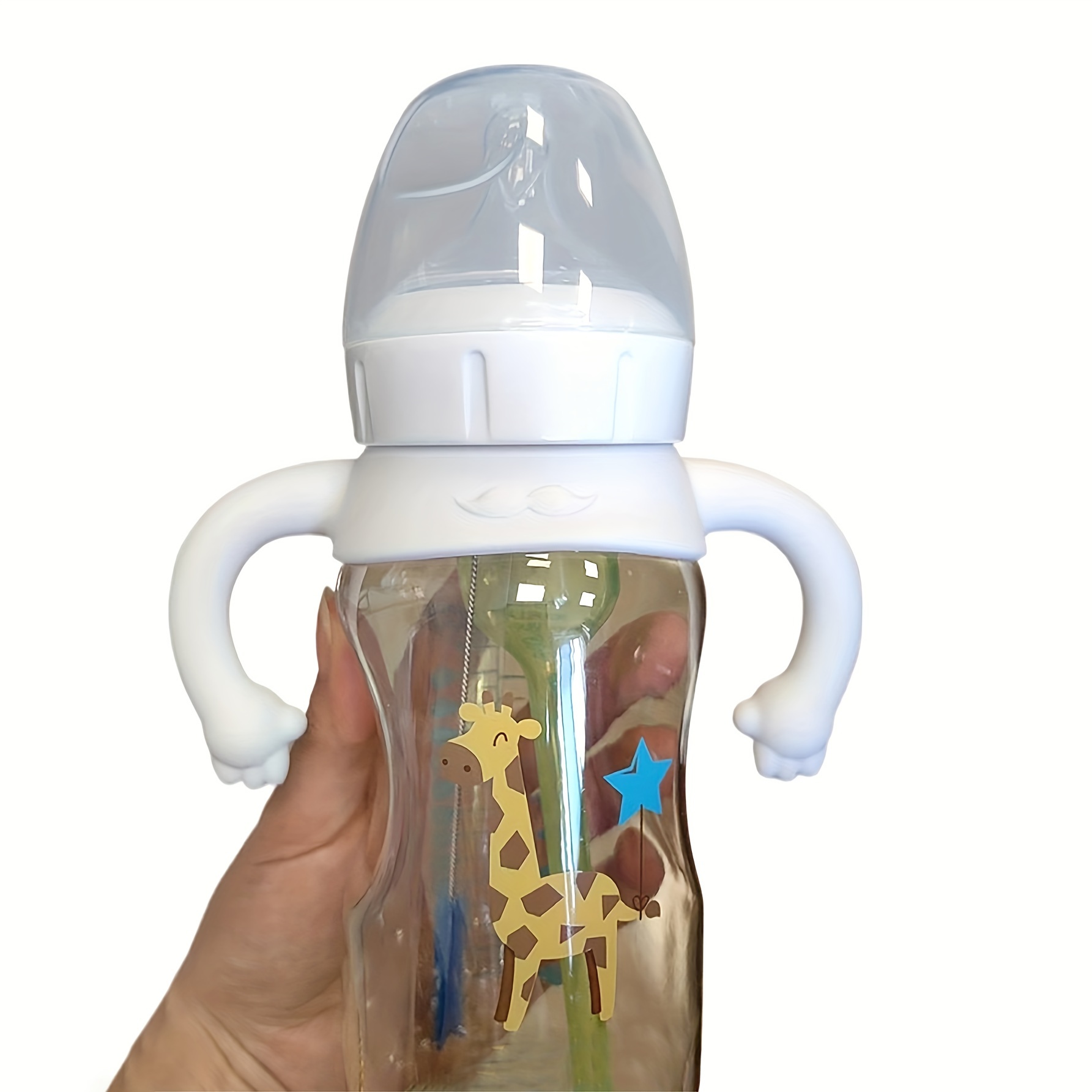 ปลอกหูหิ้วขวดนมซิลิโคนสากลมือเ - Baby Food Bottle บทวิจารณ์และราคา
