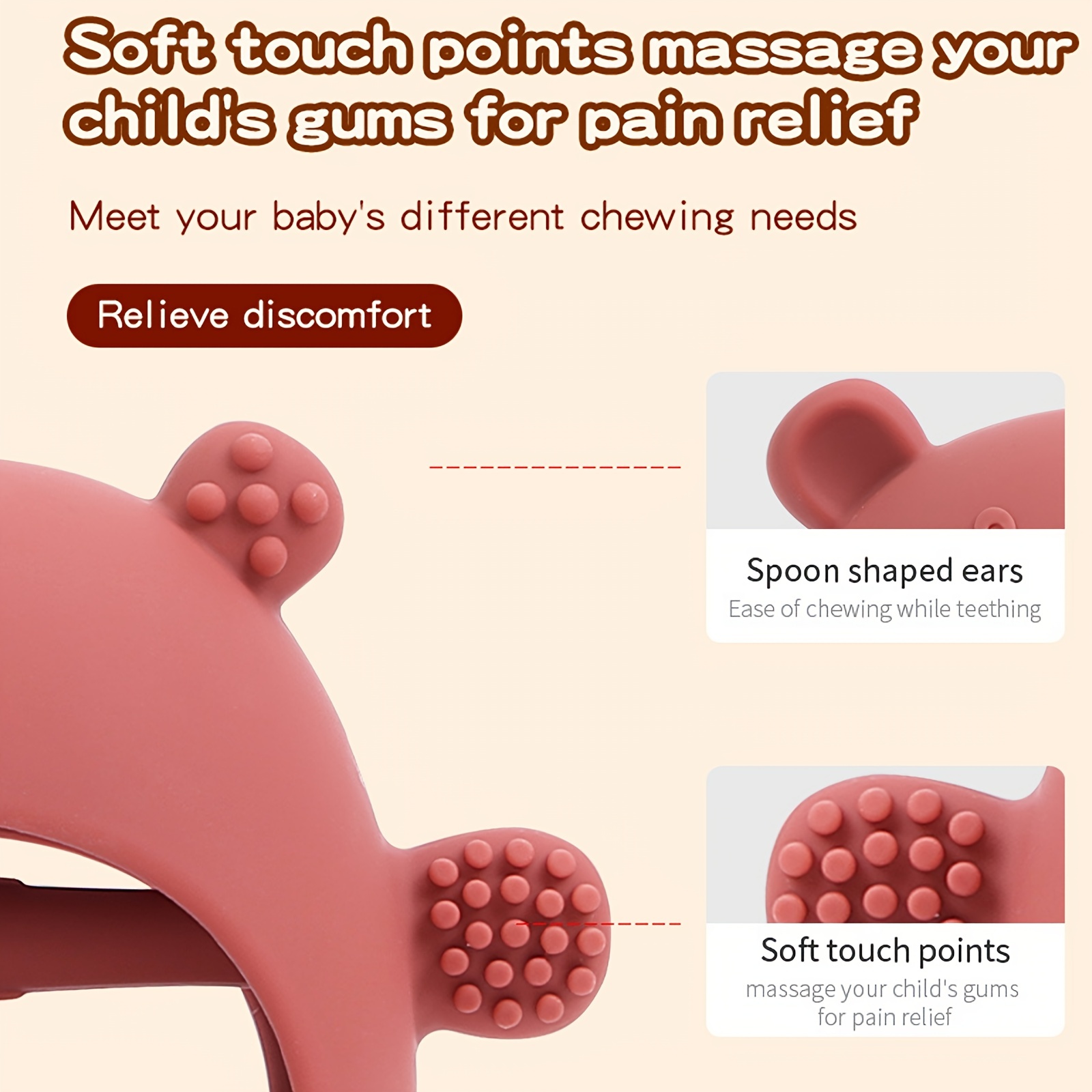 หมีซิลิโคนยางกัดสําหรับทารกแรก - Baby Food For 7 Month Old บทวิจารณ์และราคา