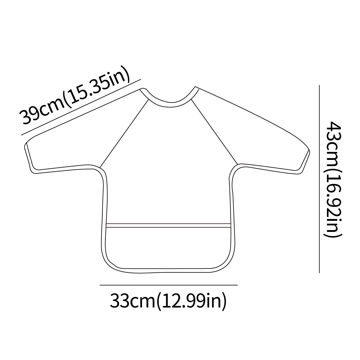 ผ้ากันเปื้อนเด็กกันน้ำ 1 ชิ้น  - Bib Long Sleeve บทวิจารณ์และราคา