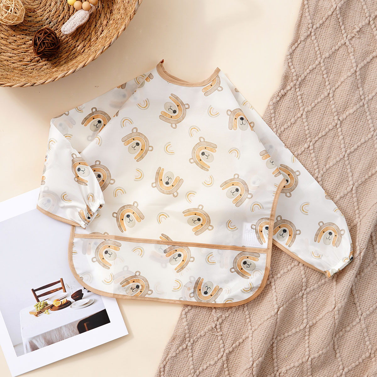 ผ้ากันเปื้อนเด็กแขนยาว ซักเครื - Bib Long Sleeve บทวิจารณ์และราคา
