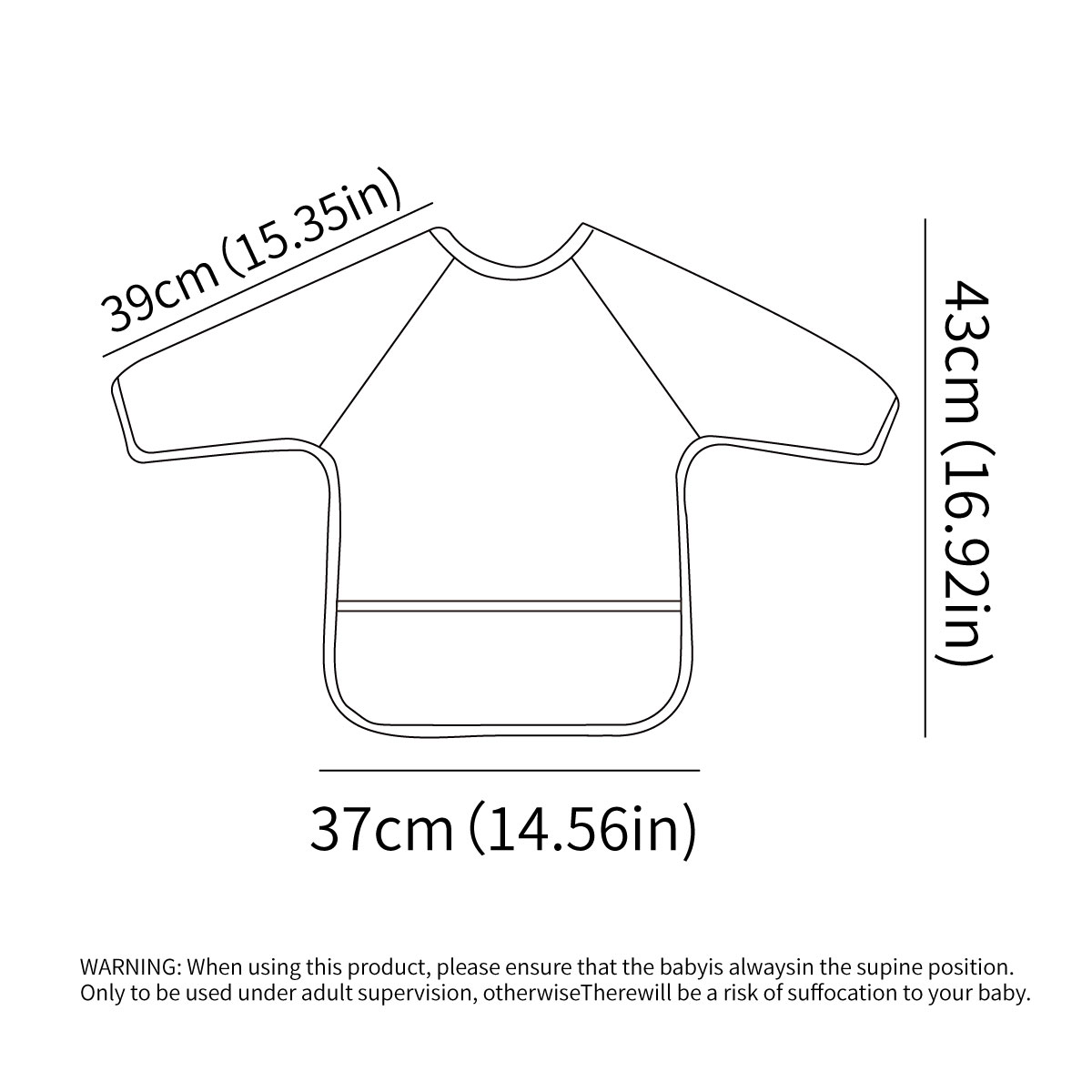 ผ้ากันเปื้อนเด็กแขนยาว ซักเครื - Bib Long Sleeve บทวิจารณ์และราคา